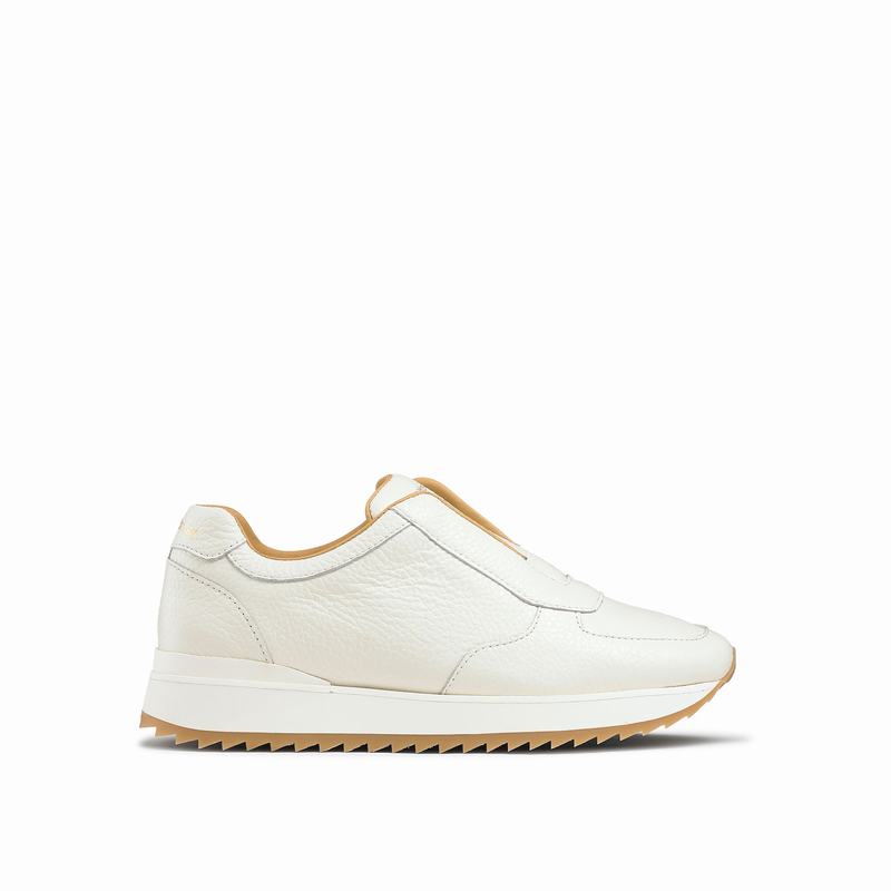 Russell & Bromley Catch Me Platform Lace Sneakers Women's White [IJY1980NW]